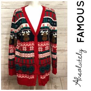 EUC [ Absolutely Famous ] Christmas Cardigan